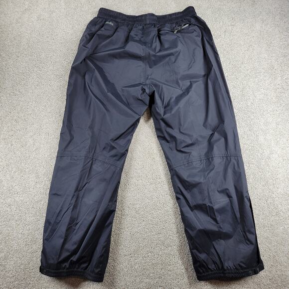 Cabelas Mens Rain Pants XL Black Lightweight Nylon Packable Outdoor Trail Hiking - Picture 4 of 12